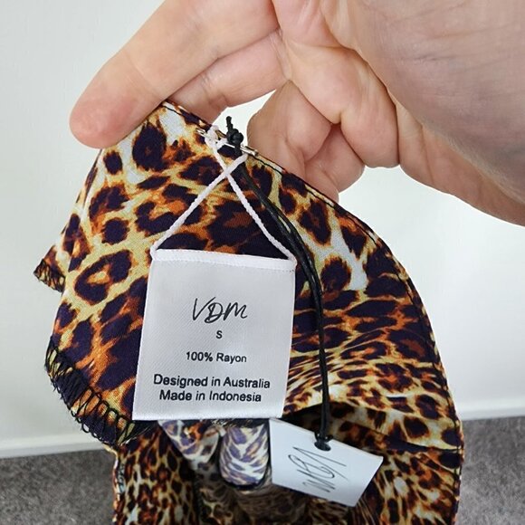 NWT VDM The Label Stassie Leopard Print Ruched Detail Skirt Small - Picture 10 of 11